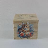 Bougeoir chat roux1