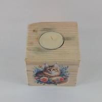 Bougeoir chat roux2
