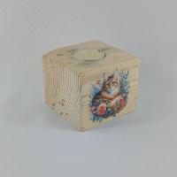 Bougeoir chat roux3