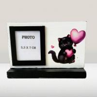 Deco photo chat noir coeur