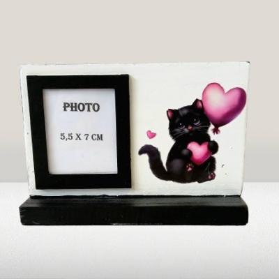 Deco photo chat noir coeur
