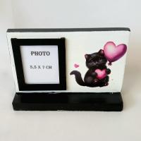 Deco photo chat noir coeur2
