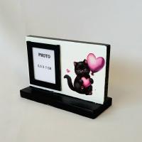 Deco photo chat noir coeur3