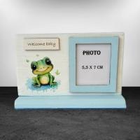 Deco photo grenouille bleu