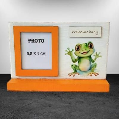 Deco photo grenouille orange
