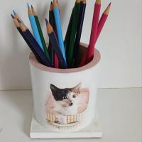 Pot a crayons chaton 1