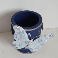 Pot a crayons papillon bleu 3