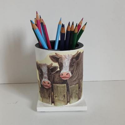 Pot a crayons vache 1