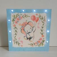 Veilleuse elephant bleu 1