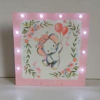 Veilleuse elephant rose 1