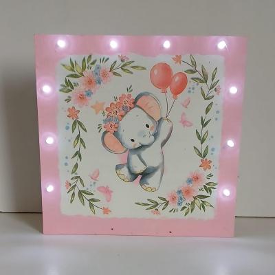Veilleuse elephant rose 1